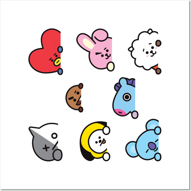 BT21 Sticker Set Ver. 2 Wall Art by ZeroKara